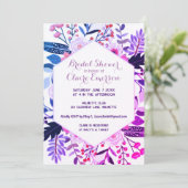 Boho bloemenframe uitnodiging (Staand voorkant)