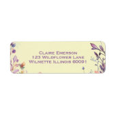Boho bloemenframe uitnodiging etiket (Voorkant)
