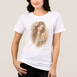 Boho Bloemengemeenschap Tri-Blend Shirt