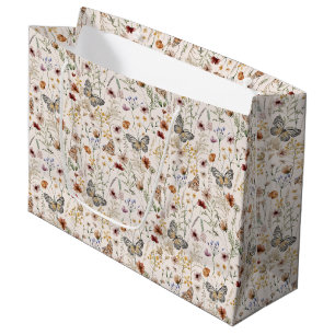 Boho bloemengeschenkzak groot cadeauzakje