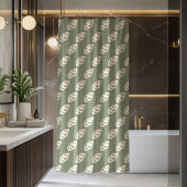 Boho bloemengordijn retro pastel cozy sfeer douchegordijn