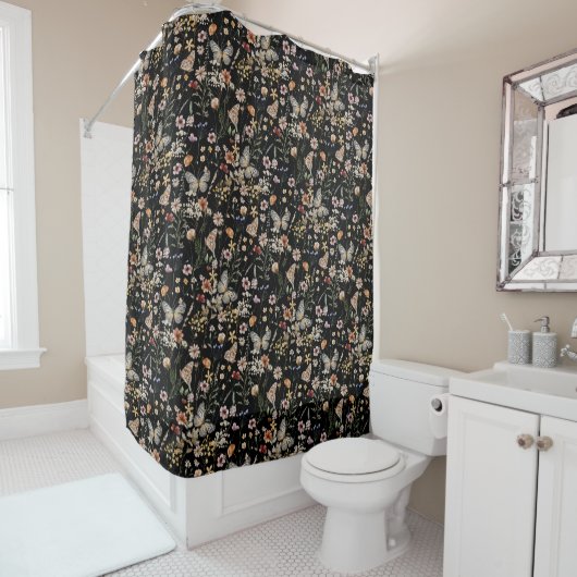 Boho Bloemengordijn voor de Douche Douchegordijn (In situ)