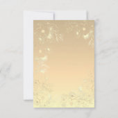 Boho Bloemengoud Bruiloft RSVP Kaartje (Achterkant)