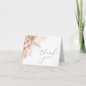 Boho bloemengras Pampasgras Bedankkaart (Voorkant)