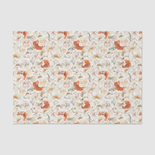 Boho Bloemengroen | Op Maat Gedrukt Tissuepapier (Voorkant)
