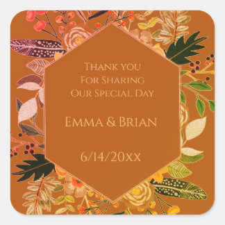 Boho bloemenherfst Sticker