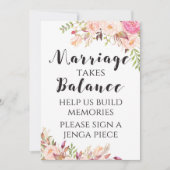 Boho bloemenhuwelijk neemt balans Teken 5x7" Kaart (Voorkant)