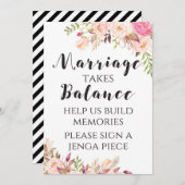 Boho bloemenhuwelijk neemt balans Teken 5x7" Kaart (Voorkant / Achterkant)