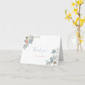 Boho Bloemenillustratie Bedankt kaart (Gele Bloem)