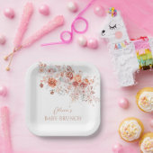 Boho bloemenkind brunch papieren bordje (Feest)