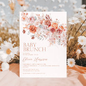 Boho bloemenkind brunchen kaart