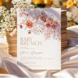 Boho bloemenkind brunchen kaart