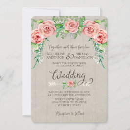 BOHO Bloemenkrans Baby's Breath Houten Schutting B Kaart
