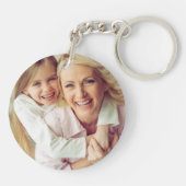 Boho bloemenkrans beste mimi ooit foto sleutelhanger (Achterkant)