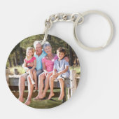 Boho bloemenkrans beste nana ooit foto sleutelhanger (Achterkant)