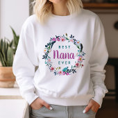 Boho bloemenkrans beste nana ooit trui