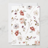 Boho Bloemenkrans Bruiloft Kaart (Achterkant)