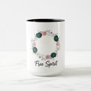 Boho bloemenkrans "Free Spirit" Mok