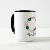 Boho bloemenkrans "Free Spirit" Mok (Voorkant links)
