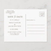 Boho bloemenkrans Save the date Briefkaart (Achterkant)