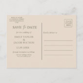 Boho bloemenkrans Save the date Briefkaart (Achterkant)