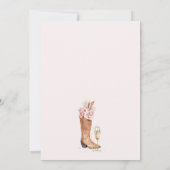 Boho Bloemenlaarzen Brunch Bubbly Vrijgezellenfees Kaart (Achterkant)