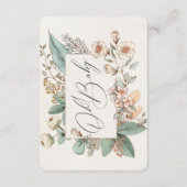 Boho Bloemenluier Raffle baby Uitnodigingsinsert Informatiekaartje (Achterkant)