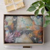 BOHO BLOEMENMEISJE DECOUPAGE TISSUEPAPIER (Geschenk)