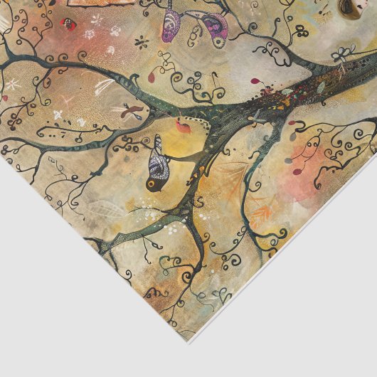 BOHO BLOEMENMEISJE DECOUPAGE TISSUEPAPIER (Detail)