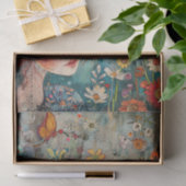 BOHO BLOEMENMEISJE DECOUPAGE TISSUEPAPIER (Geschenk)