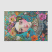 BOHO BLOEMENMEISJE DECOUPAGE TISSUEPAPIER (Voorkant)