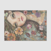 BOHO BLOEMENMEISJE DECOUPAGE TISSUEPAPIER (Voorkant)