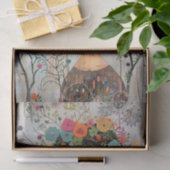 BOHO BLOEMENMEISJE DECOUPAGE TISSUEPAPIER (Geschenk)