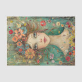 BOHO BLOEMENMEISJE DECOUPAGE TISSUEPAPIER (Voorkant)