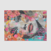 BOHO BLOEMENMEISJE DECOUPAGE TISSUEPAPIER (Voorkant)