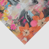 BOHO BLOEMENMEISJE DECOUPAGE VLOEIPAPIER TISSUEPAPIER (Detail)