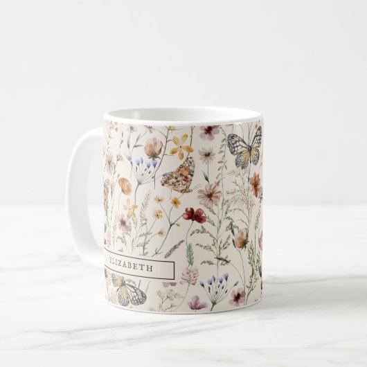 Boho Bloemenmok Koffiemok (Voorkant links)