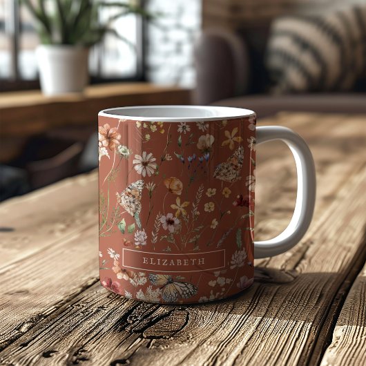 Boho bloemenmok koffiemok