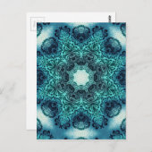 Boho bloemenpaisley turquoise blauwgroen mandala h briefkaart (Voorkant / Achterkant)