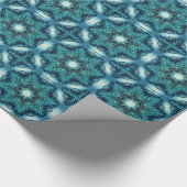 Boho bloemenpaisley turquoise blauwgroen mandala h cadeaupapier (Hoek)