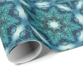 Boho bloemenpaisley turquoise blauwgroen mandala h cadeaupapier (Rol Hoek)