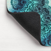 Boho bloemenpaisley turquoise blauwgroen mandala h muismat (Hoek)