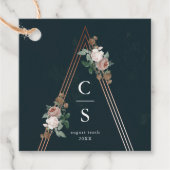 Boho bloemenpiramide structurele bruiloft gunst la bedankjes labels (Voorkant)