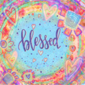  BoHo Bloemenplezier Gezegende Inspirivity Sticker (Voorkant)