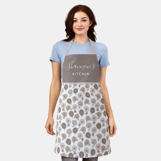 Boho bloemenprint overall schort (Gedragen)