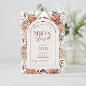 Boho bloemenschildering bruiloftsuitnodiging bedankkaart (Staand voorkant)