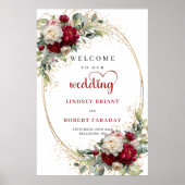 Boho bloemensmid welcoming bord met groen poster (Voorkant)