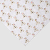 Boho bloemenstam tipi meisje tissuepapier (Detail)