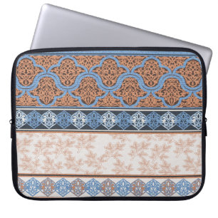 Boho bloemenstrepen: etnisch naadloos Collectie Laptop Sleeve