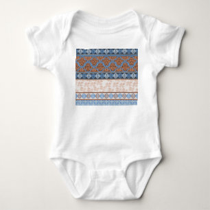 Boho bloemenstrepen: etnisch naadloos Collectie Romper